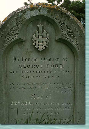 Gravestone of George and Esther at St Ann's Church, Radipole